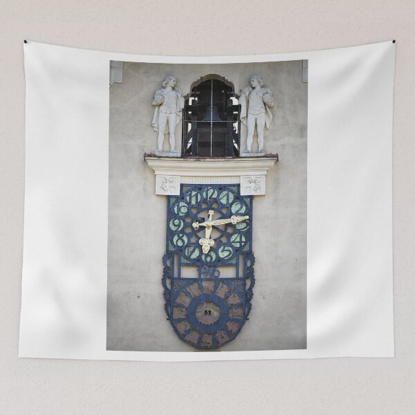 Item preview, Old clock on bell tower in Korneuburg Austria designed and sold by goceris.