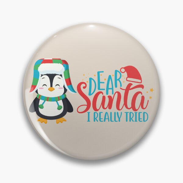 Item preview, Dear Santa I Really Tried - Cute Penguin in Winter Outfit designed and sold by Trinket-Trickster.