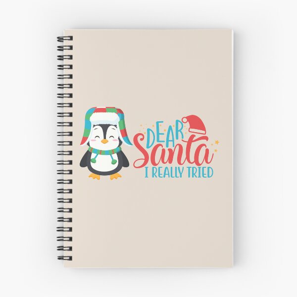 Item preview, Dear Santa I Really Tried - Cute Penguin in Winter Outfit designed and sold by Trinket-Trickster.