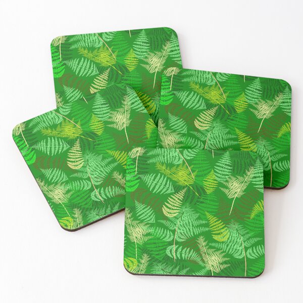 Item preview, Ferns Greens and Golds Half-Drop Repeat 5748 designed and sold by Art in My Loft.