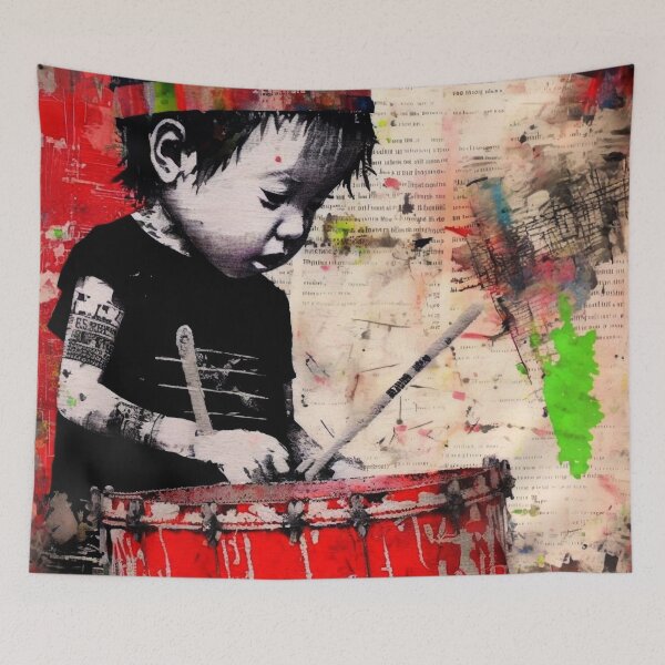 Item preview, LITTLE DRUMMER BOY Midjourney AI Artwork designed and sold by davidjulie.