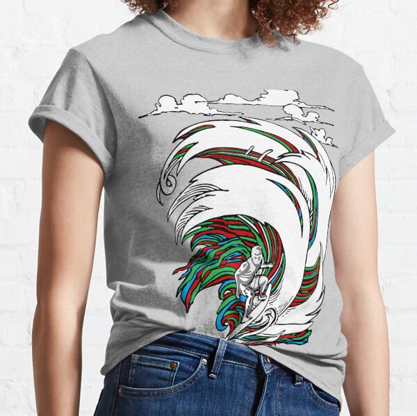 Boy surfing on waves Classic T-Shirt