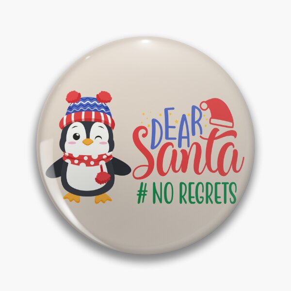 Item preview, Dear Santa # No Regrets - Cute Penguin in Winter Outfit designed and sold by Trinket-Trickster.