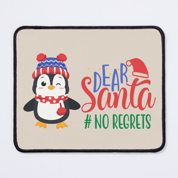 Item preview, Dear Santa # No Regrets - Cute Penguin in Winter Outfit designed and sold by Trinket-Trickster.