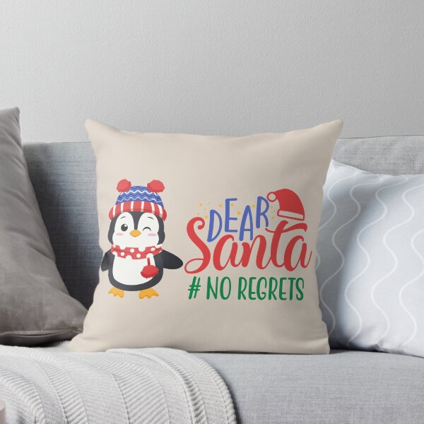 Item preview, Dear Santa # No Regrets - Cute Penguin in Winter Outfit designed and sold by Trinket-Trickster.
