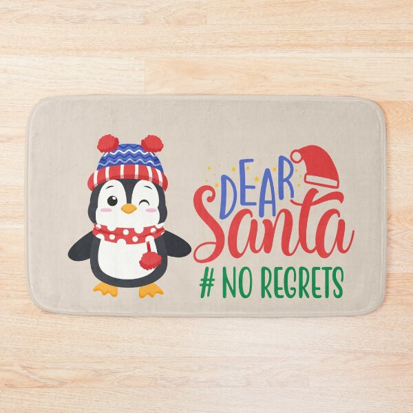 Item preview, Dear Santa # No Regrets - Cute Penguin in Winter Outfit designed and sold by Trinket-Trickster.