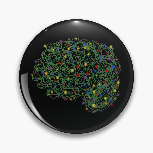 Item preview, Festive Christmas Holiday Merry Brain Cerebral Cortex Psych Psychology Neuro Neurology Neurons designed and sold by hopecope.