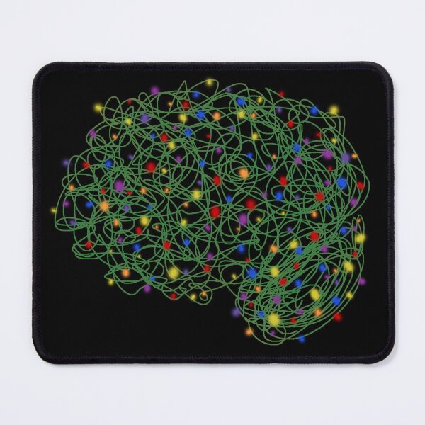 Item preview, Festive Christmas Holiday Merry Brain Cerebral Cortex Psych Psychology Neuro Neurology Neurons designed and sold by hopecope.