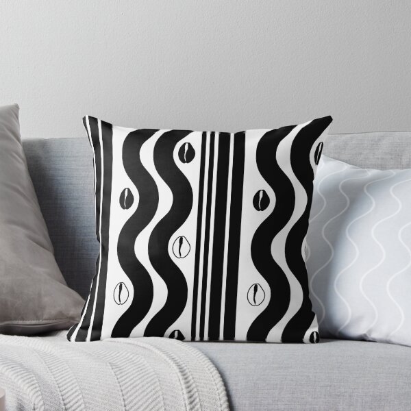 Item preview, Retro, Abstract Design Black & White Cowrie and Shells designed and sold by Zimbrand Designs.