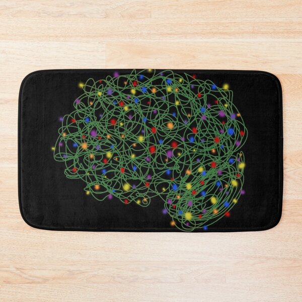 Item preview, Festive Christmas Holiday Merry Brain Cerebral Cortex Psych Psychology Neuro Neurology Neurons designed and sold by hopecope.