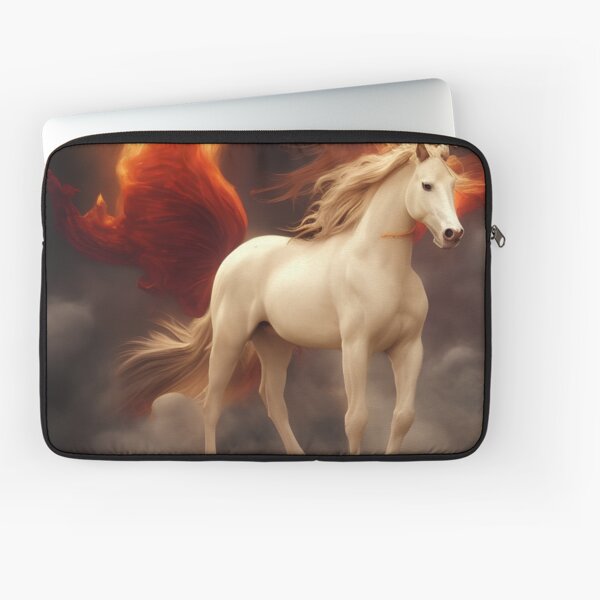 Aperçu de l'œuvre Fond De Feu Fumé Cheval Blanc créée et vendue par Artforhorse.