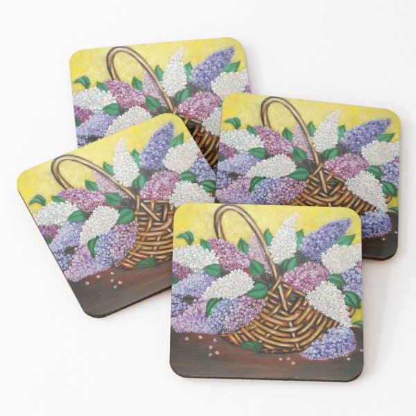 Item preview, Basket with lilac flowers designed and sold by Paun.