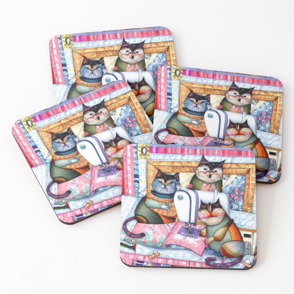 Item preview, Quilting Partners -Cute Cats Who Quilts Design designed and sold by jamie Omahen.