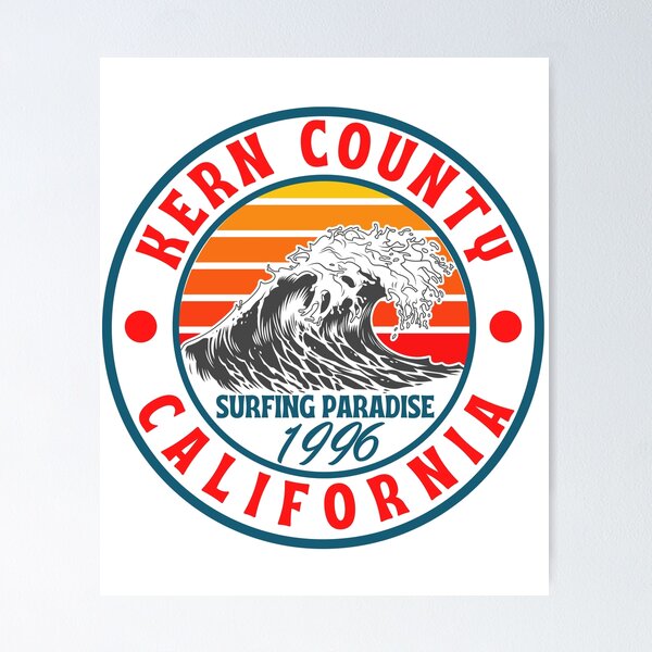 Item preview, California Kern County Surfing Beach Vintage Cal designed and sold by DadJokeDescript.