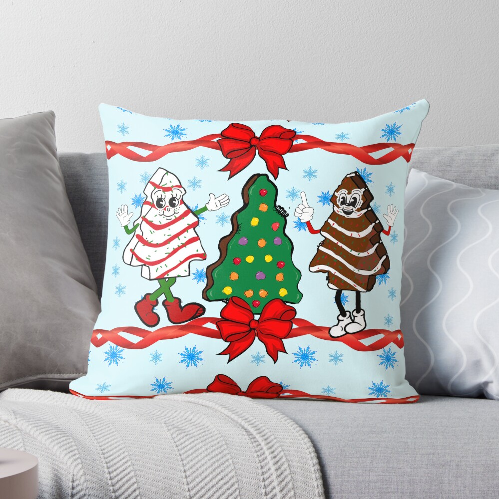 Little Debbie Christmas Tree cakes Throw Pillow for Sale by  EnviousObjects2