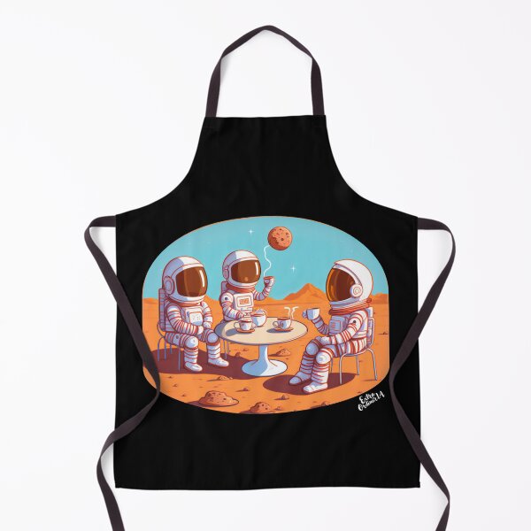 Item preview, Cute Astronauts drinking coffee on Mars designed and sold by extraordinar-ia.
