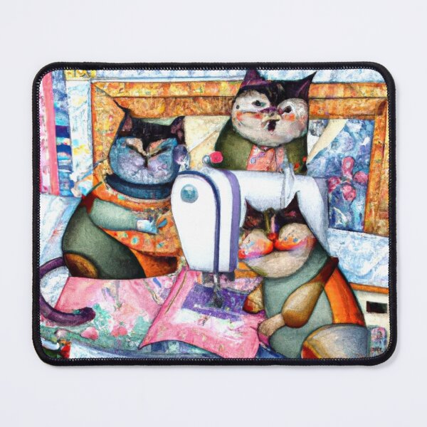 Item preview, Quilting Partners -Cute Cats Who Quilts Design designed and sold by jamie Omahen.