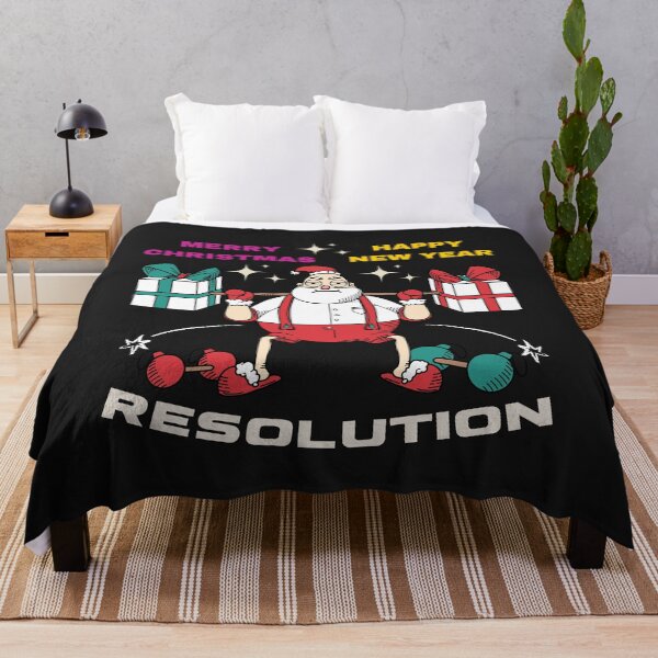 Item preview, Merry Christmas and Happy New Year Resolution, Santa in the gym resolution designed and sold by dsignstore911.