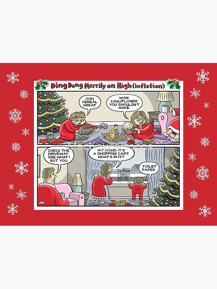 "Inflation Christmas" Poster for Sale by MacKaycartoons Redbubble