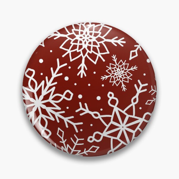 Item preview, Festive Red Snowflake Pattern designed and sold by seasprayart.