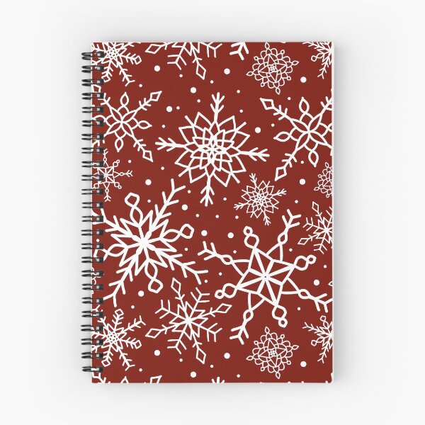 Item preview, Festive Red Snowflake Pattern designed and sold by seasprayart.