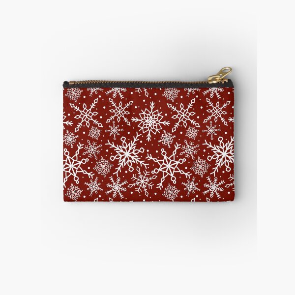 Item preview, Festive Red Snowflake Pattern designed and sold by seasprayart.
