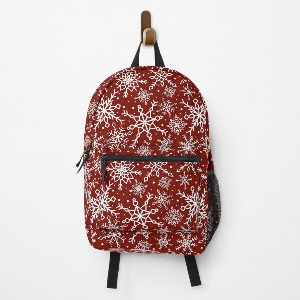 Item preview, Festive Red Snowflake Pattern designed and sold by seasprayart.