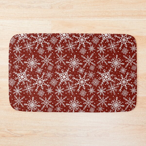 Item preview, Festive Red Snowflake Pattern designed and sold by seasprayart.