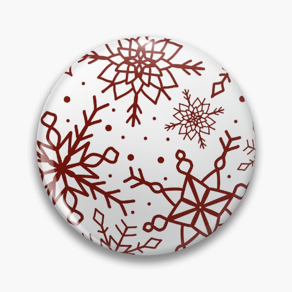 Item preview, Festive Red Snowflake Pattern Version 2 designed and sold by seasprayart.