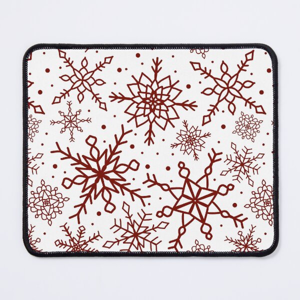 Item preview, Festive Red Snowflake Pattern Version 2 designed and sold by seasprayart.