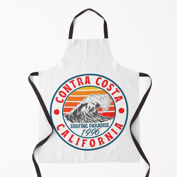 Item preview, Contra Costa California Coast Surfing Waves Retro designed and sold by DadJokeDescript.
