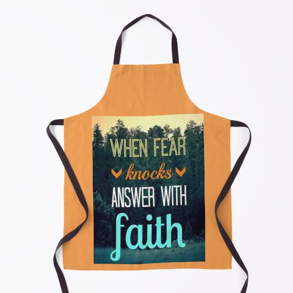 Item preview, INSPIRATIONAL - WHEN FEAR KNOCKS HAVE FAITH designed and sold by CheeryDK.