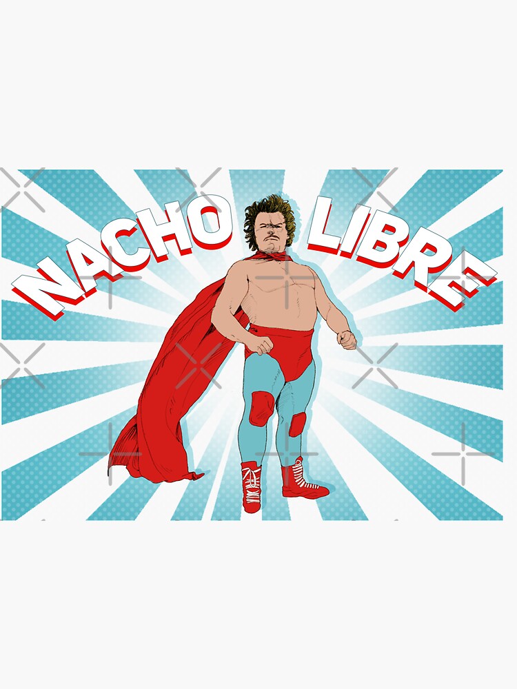 "Nacho Libre Eagle Powers Classic Fan Art Essential White" Sticker for