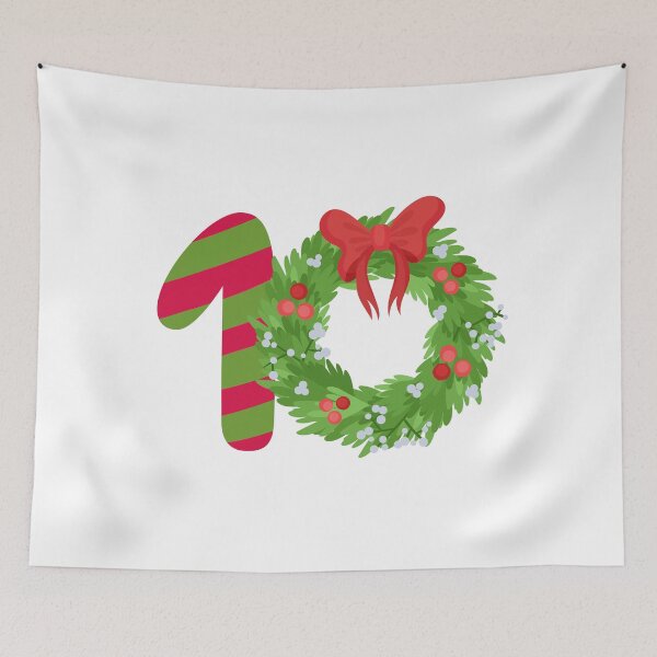 Item preview, Christmas Number 10. Advent Calendar Numbers designed and sold by trendingatees.
