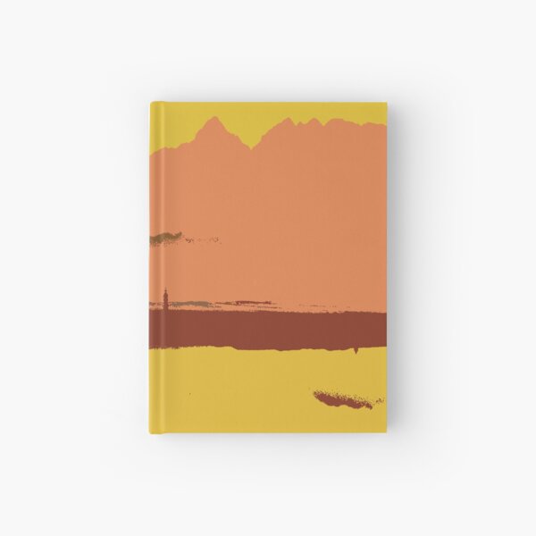 Yellow Minimal Abstract Landscape Hardcover Journal