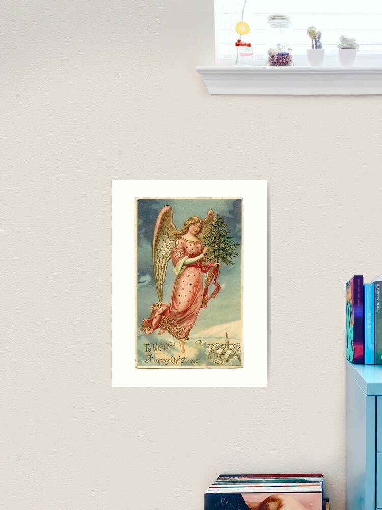 Vintage Merry Christmas Angel