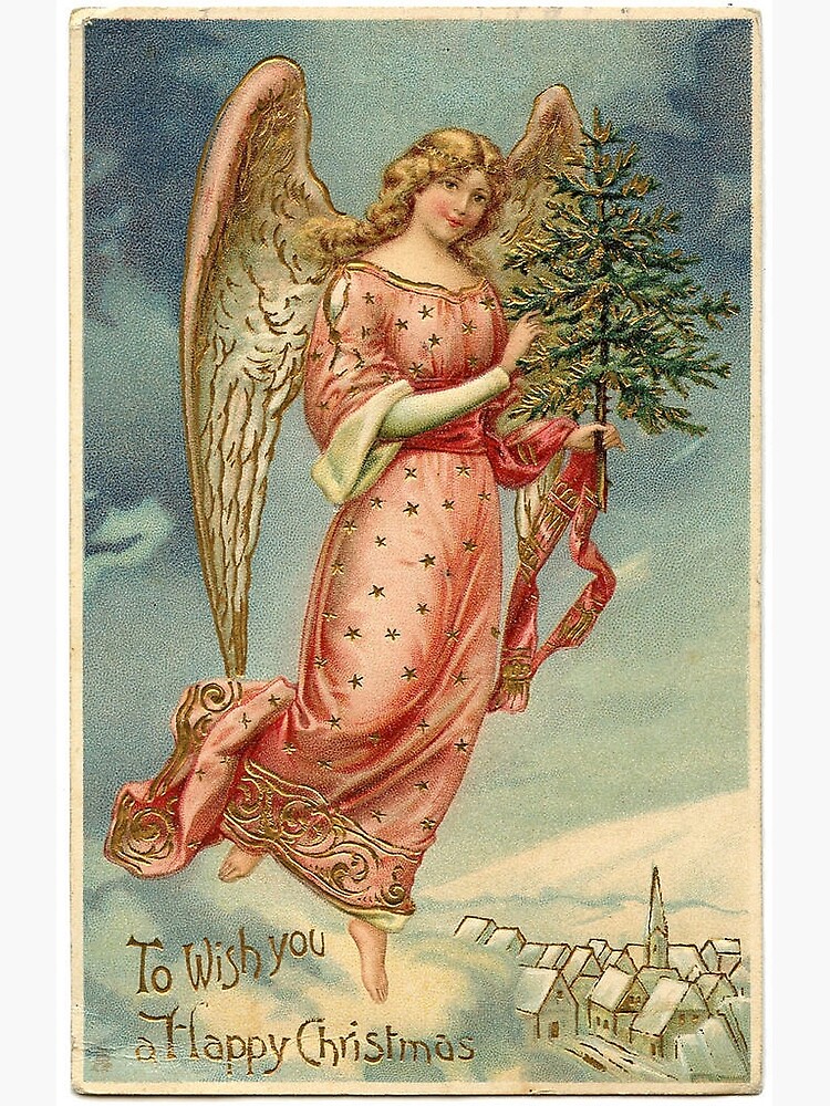 Vintage Merry Christmas Angel