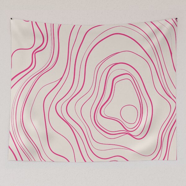 Item preview, Pink  Abstract Topography  Aesthetic  Pattern designed and sold by zedonee.