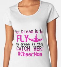 cheer mom #cheermom cheerleading Women's Premium T-Shirt