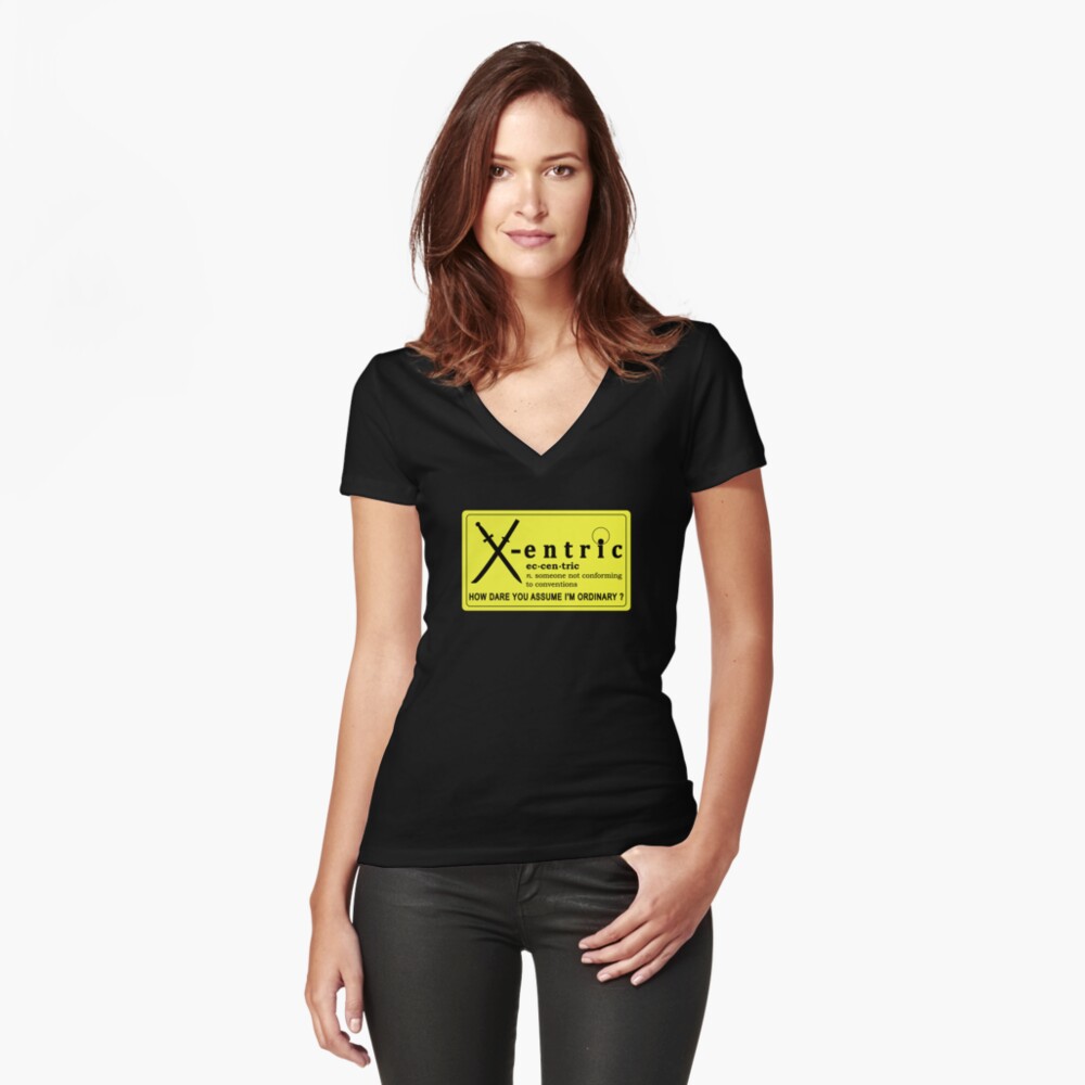 Item preview, Fitted V-Neck T-Shirt designed and sold by Catinorbit.