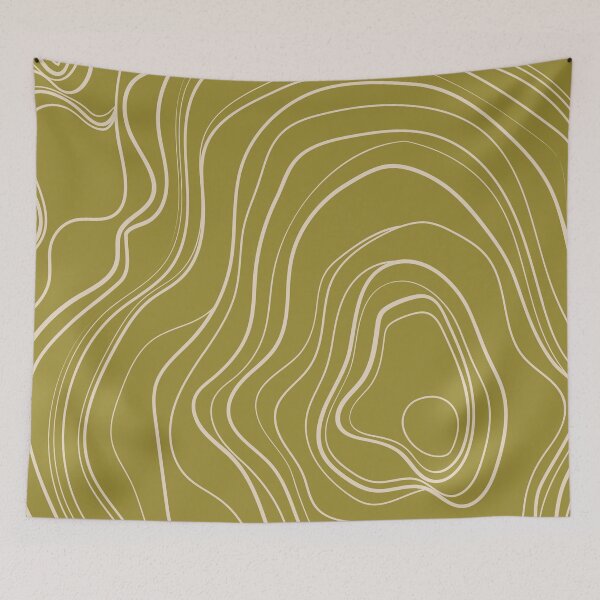 Item preview, Green Abstract Topography  Aesthetic  Pattern designed and sold by zedonee.