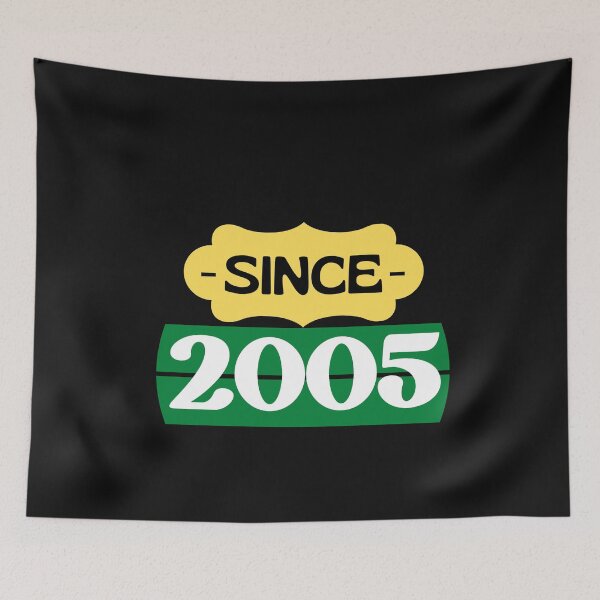 Item preview, Since 2005 Birthday Retro: black yellow green white designed and sold by dsignstore911.