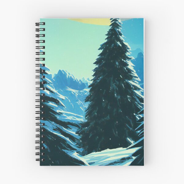 Item preview, beautiful epic huge Christmas tree surrounded by snowy mountains designed and sold by WearZoid.