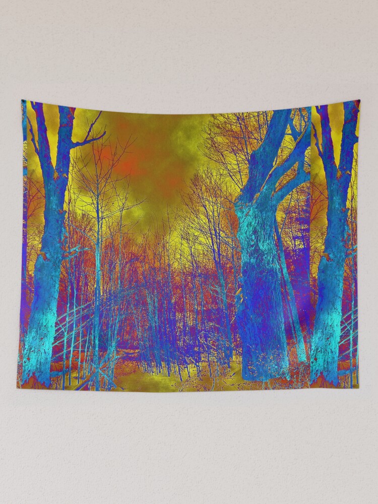 Electric discount forest tapestry