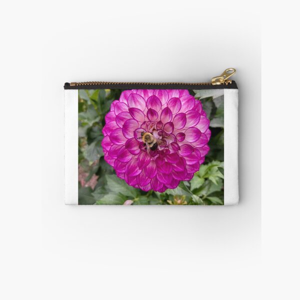 Item preview, Pink dahlia with a bumble bee designed and sold by JuliVogel.