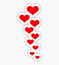 Red hearts Sticker