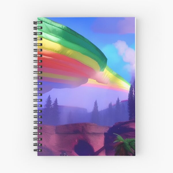 Item preview, Abstraction Colorful Rainbow landscape view designed and sold by ValleyDream.