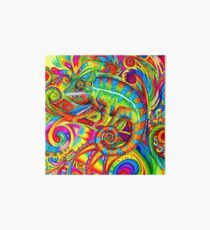 Lámina rígida Psychedelizard Chameleon Psychedelic Colorful Rainbow Lizard