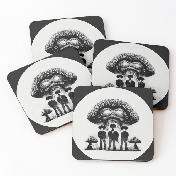 Item preview, Mothership & the Mushrooms in Black designed and sold by Mycoleum.