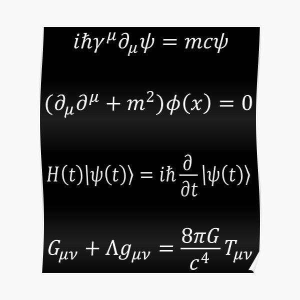 "Theoretical Physics Equations" Poster for Sale by ScienceCorner